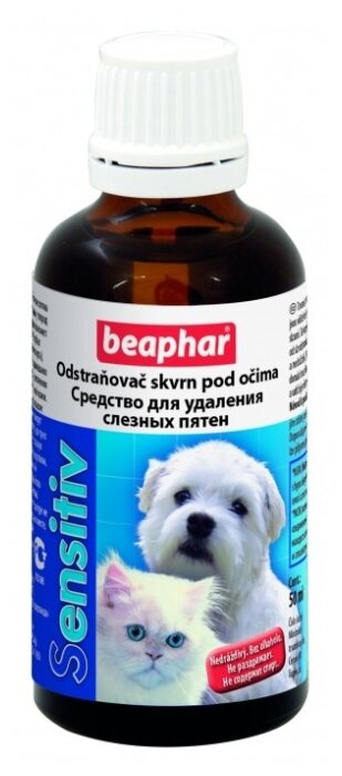 Лосьон Beaphar Sensitiv для удаления слезных пятен у кошек и собак 50 мл (фото modal 1)