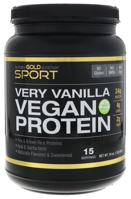 Протеин California Gold Nutrition Vegan Protein (454 г) (фото modal 1)