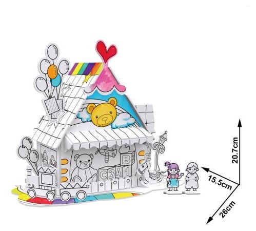 CubicFun Пазл-раскраска Игрушечный домик (P693h) (фото modal 3)