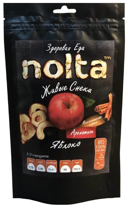 Чипсы NOLTA фруктовые Ароматное яблоко с мексиканской корицей (фото modal 1)