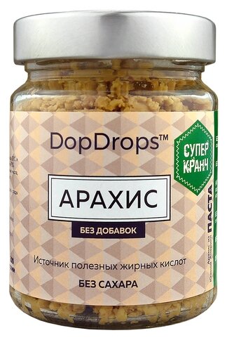 DopDrops Паста ореховая Арахис Супер Кранч стекло (фото modal 1)