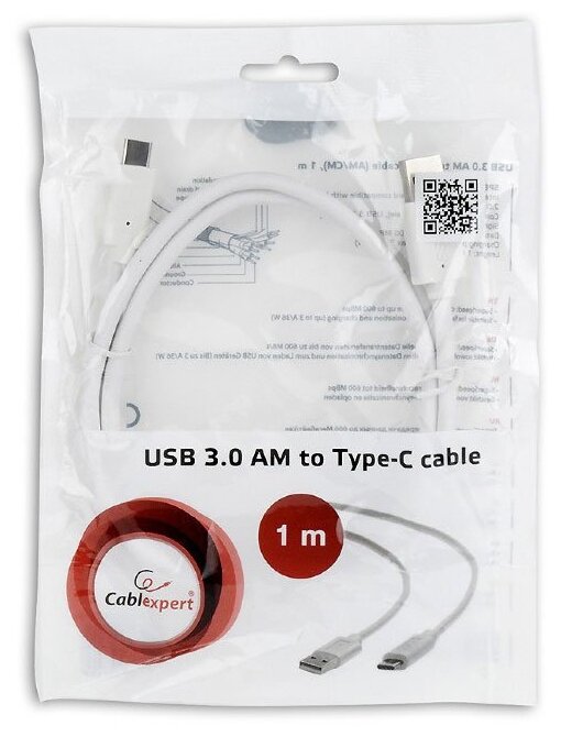 Кабель Cablexpert USB - USB Type-C (CCP-USB3-AMCM) 1 м (фото modal 6)