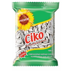 Семена подсолнечника Ciko белые жареные соленые отборные 100 г (фото modal nav 1)