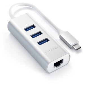 USB-концентратор Satechi Type-C 2-in-1 USB 3.0 Aluminum 3 Port Hub and Ethernet Port (ST-TC2N1USB31A), разъемов: 3 (фото modal nav 2)