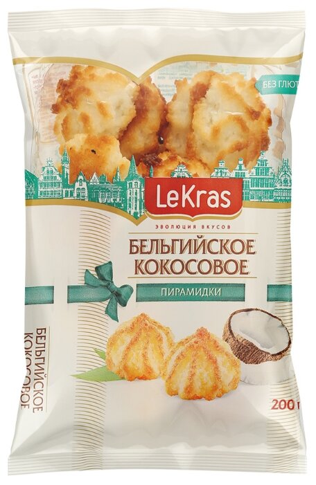 Печенье LeKras бельгийское кокосовое, 200 г (фото modal 1)