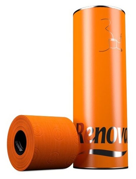 Туалетная бумага Renova Tube Orange трёхслойная (фото modal 1)