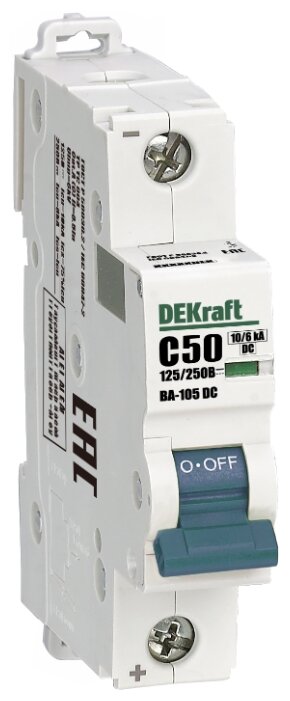 Автоматический выключатель DEKraft ВА-105 1P (C) 10kA 250В DC (фото modal 1)