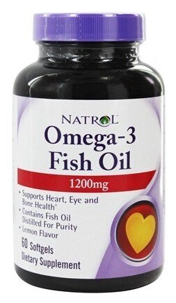 Рыбий жир Natrol Omega-3 Fish Oil 1200 mg (60 капсул) (фото modal 1)