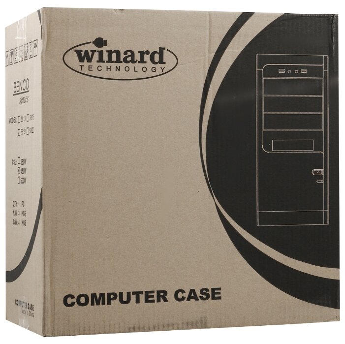 Компьютерный корпус Winard 5819 w/o PSU Black (фото modal 6)