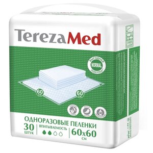 Пеленки TerezaMed Normal 90100, 60 х 60 см (30 шт.) (фото modal nav 1)