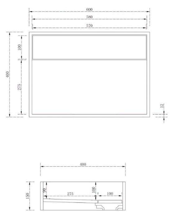 Раковина 60 см NT bathroom Trento NT402 (фото modal 2)