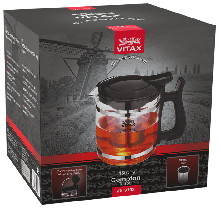 Vitax Заварочный чайник Compton VX-3302 1,5 л (фото modal 6)