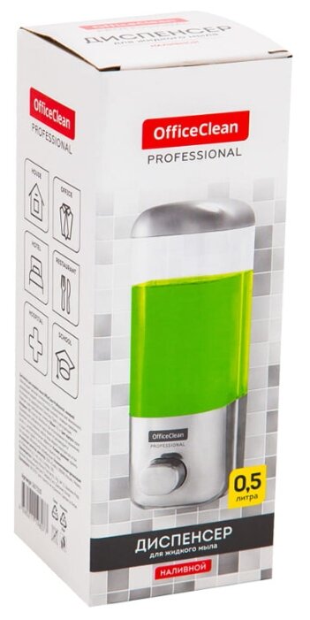 Дозатор для жидкого мыла OfficeClean Professional пластиковый 0,5 л (фото modal 4)