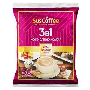 Растворимый кофе SusСoffee 3 в 1, в пакетиках (фото modal nav 2)