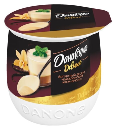 Десерт Даниссимо Deluxe йогуртный со вкусом Каталонский крем-брюле 4.7%, 160 г (фото modal 1)
