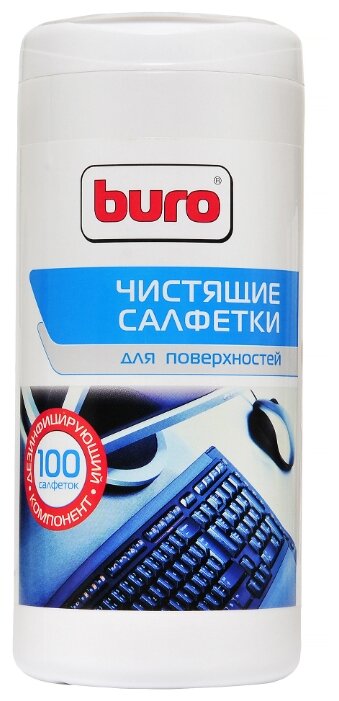 Buro BU-Tsurface влажные салфетки 100 шт. для оргтехники (фото modal 1)