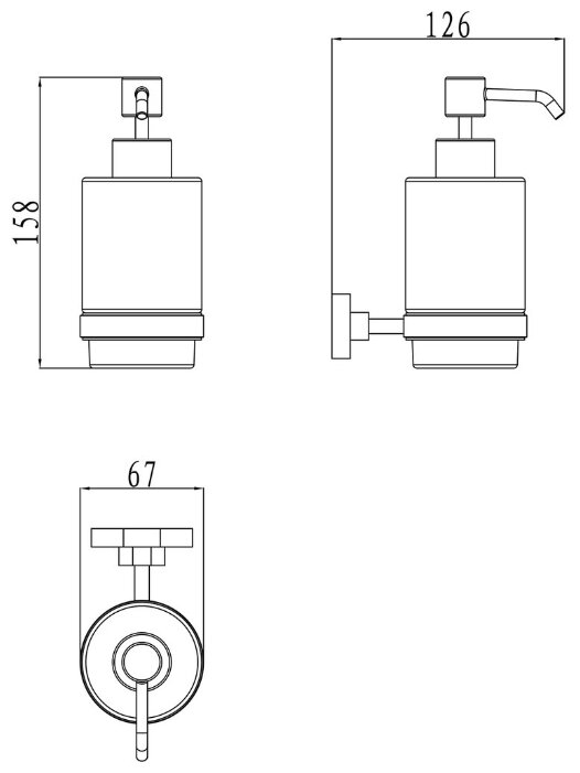 Дозатор для жидкого мыла RAVAK Chrome CR 231.00 (фото modal 4)