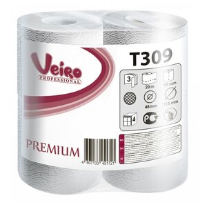 Туалетная бумага Veiro Professional Premium T309 белая трехслойная (фото modal nav 3)