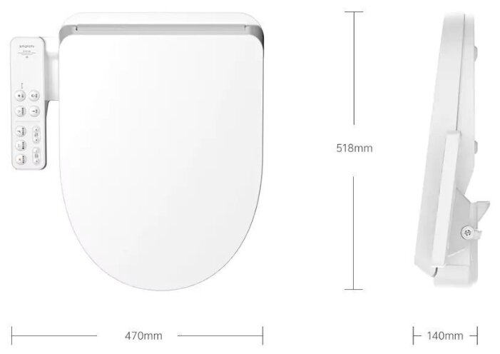 Крышка-сиденье для унитаза Xiaomi Smartmi Smart Toilet Cover (фото modal 3)