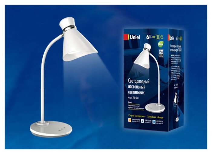 Настольная лампа Uniel TLD-548 White (фото modal 2)