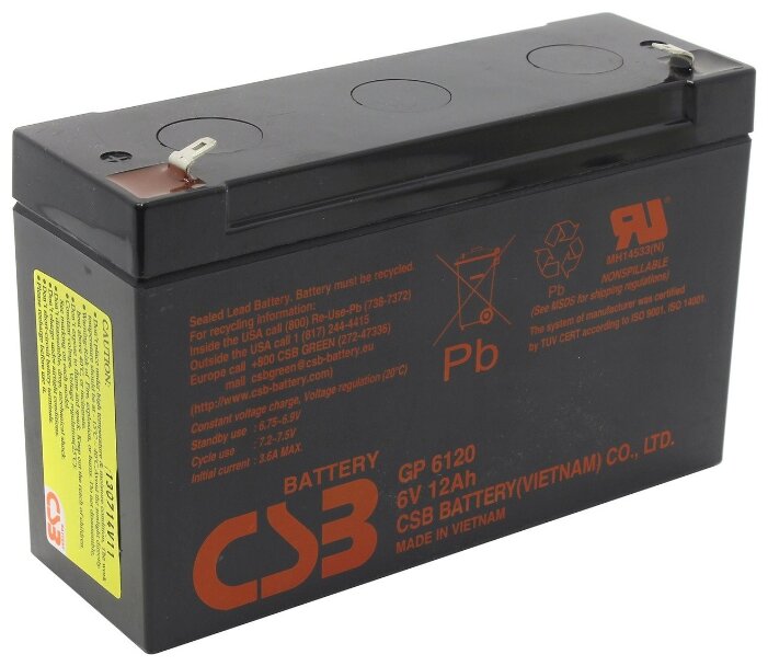 Аккумуляторная батарея CSB GP 6120 12 А·ч (фото modal 1)