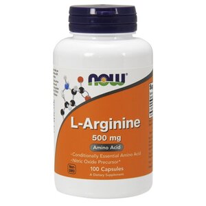 Аминокислота NOW L-Arginine 500 mg (100 капсул) (фото modal nav 1)