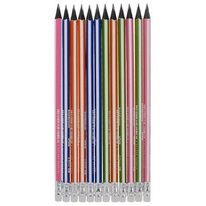 ErichKrause Набор чернографитных трехгранных карандашей с ластиком Vivo HB 12 шт (32949) (фото modal nav 2)