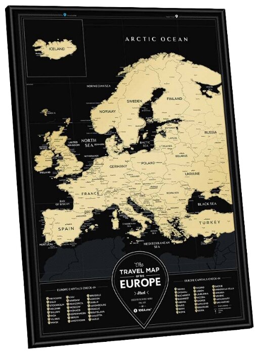 1DEA.me Скретч Карта Европы Black (фото modal 1)