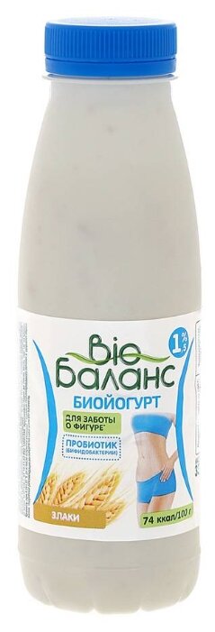 Питьевой йогурт Био Баланс с бифидобактериями Злаки 1.5%, 330 г (фото modal 1)