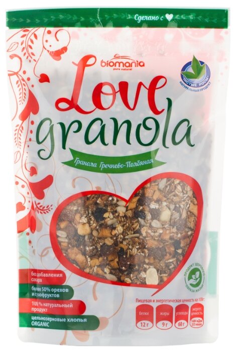 Гранола Love Granola хлопья Гречнево-полбяная, дой-пак (фото modal 1)