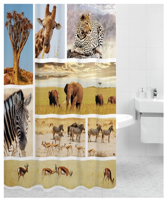 Штора для ванной Bath Plus Africa 180х200 (фото modal 1)