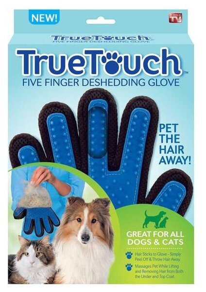 Щетка-варежка True Touch для вычесывания шерсти (фото modal 5)