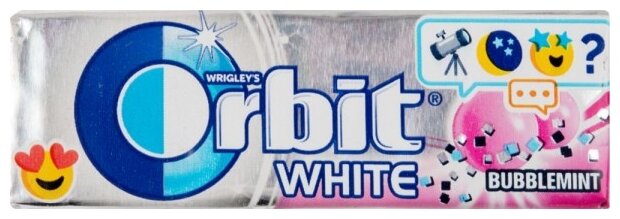Жевательная резинка Orbit White Bubblemint, без сахара 13,6 г (фото modal 2)
