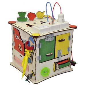 Развивающая игрушка IWOODPLAY Бизикуб с блоком электрики (фото modal nav 13)