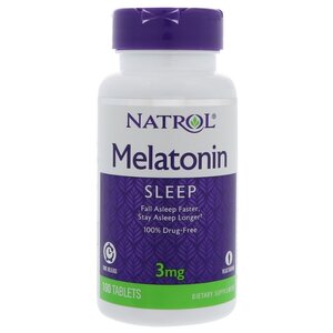 Мелатонин Natrol Melatonin 3 mg Time Release (100 таблеток) (фото modal nav 1)