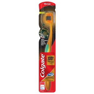Зубная щетка Colgate 360' Золотая с древесным углем многофункциональная (фото modal nav 4)