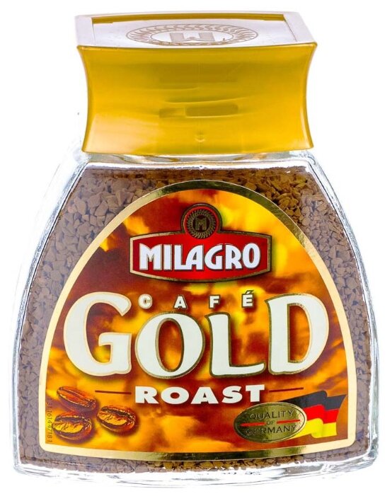 Кофе растворимый Milagro Gold Roast сублимированный, стеклянная банка (фото modal 1)