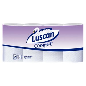 Туалетная бумага Luscan Comfort белая двухслойная (фото modal nav 2)