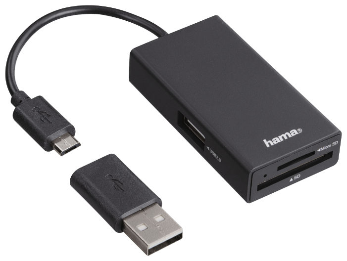 USB-концентратор HAMA OTG Hub (00054141), разъемов: 1 (фото modal 1)