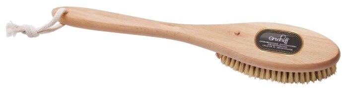 Щетка Grosheff буковая с щетиной кабана средней жесткости с ручкой (фото modal 1)