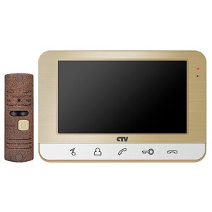 Комплектная дверная станция (домофон) CTV CTV-DP701 коричневый (дверная станция) коричневый (домофон) (фото modal nav 1)