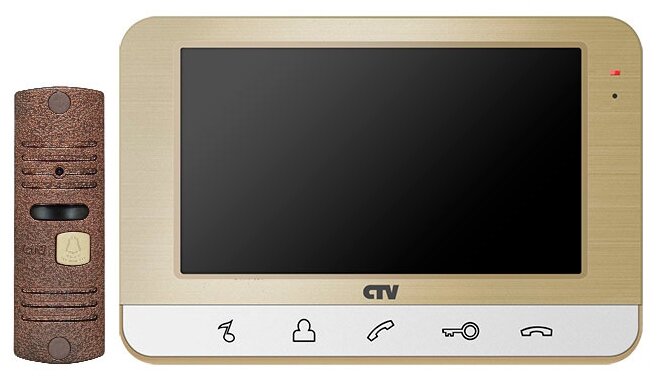 Комплектная дверная станция (домофон) CTV CTV-DP701 коричневый (дверная станция) коричневый (домофон) (фото modal 1)