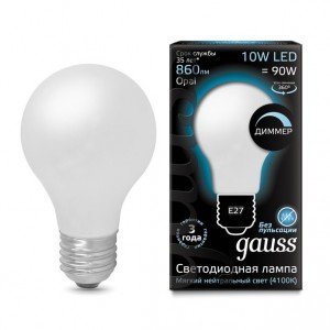 Лампа gauss E27 10Вт 4100K (фото modal 1)