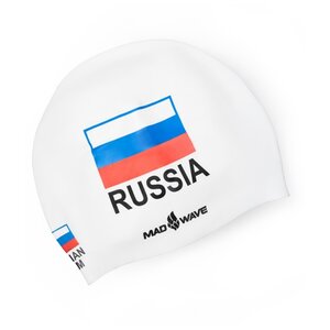 Шапочка для плавания MAD WAVE Print Russian Team (фото modal nav 1)
