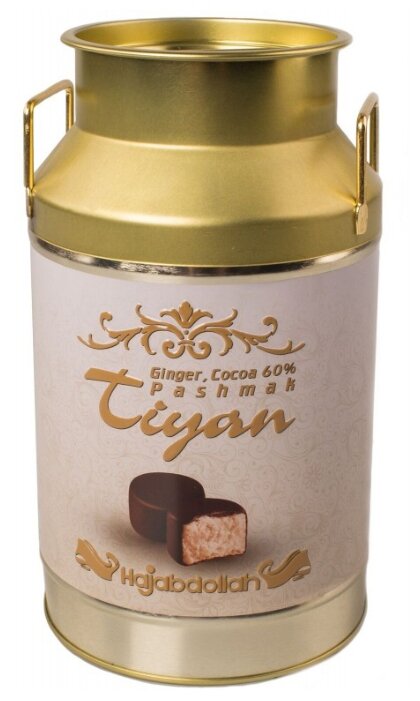Набор конфет Hajabdollah Tiyan из пашмалы c имбирем в шоколадной глазури и со вкусом горького шоколада 300 г (фото modal 1)