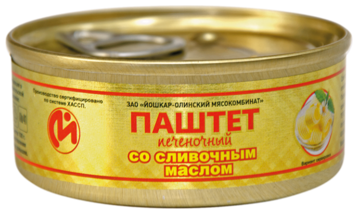 Паштет Йошкар-Олинский мясокомбинат Печеночный со сливочным маслом 100 г (фото modal 1)
