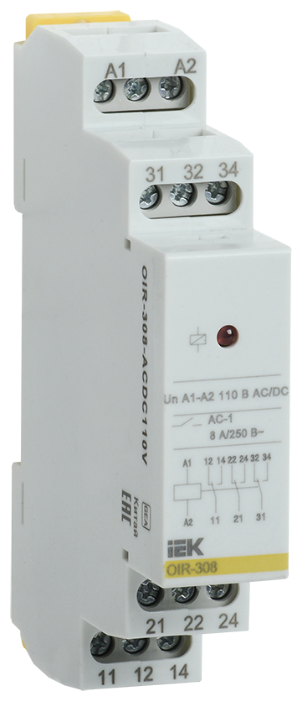 Промежуточное реле IEK OIR-308-ACDC110V (фото modal 1)