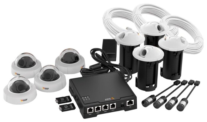 Комплект видеонаблюдения AXIS F34 Surveillance System (0779-002) 4 камеры (фото modal 1)