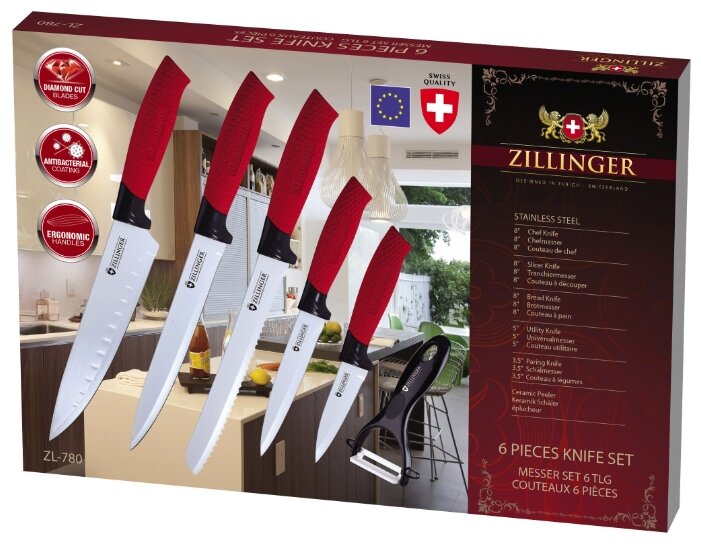 Набор Zillinger 5 ножей и овощечистка ZL-780/ZL-781 (фото modal 6)