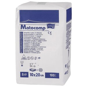 Matopat салфетки марлевые нестерильные 8-слойные 17-нит. Matocomp (фото modal nav 3)